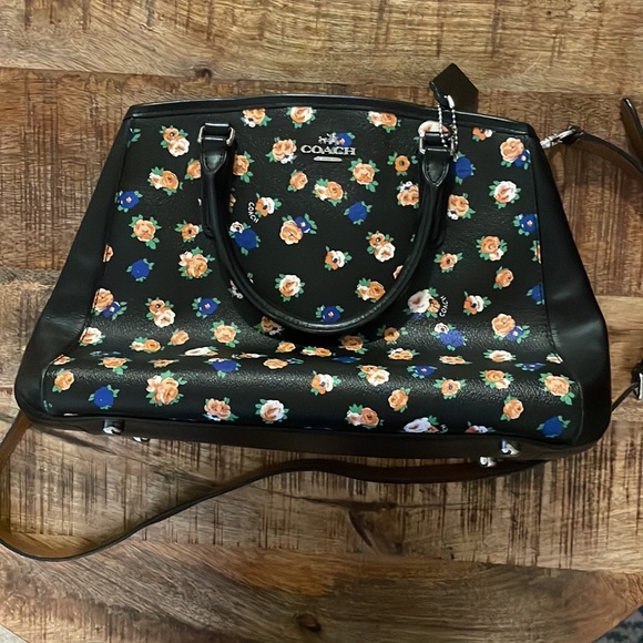 Coach Handbags - COACH - Floral - Top Handle - W/ Removable Crossbody Strap